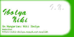 ibolya niki business card